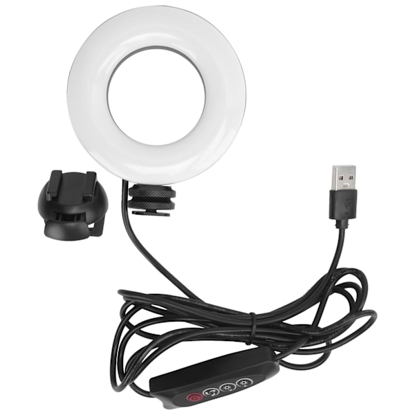 YT‑48 4in Round LED Fill Light for Online Meeting Live Streaming Vlog Filming Lighting