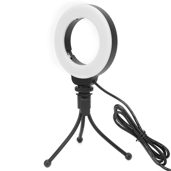 4 tommers 48 LED-ring fylt klipslys bærbar mini selfiefotografering USB Vlog-fylllampe