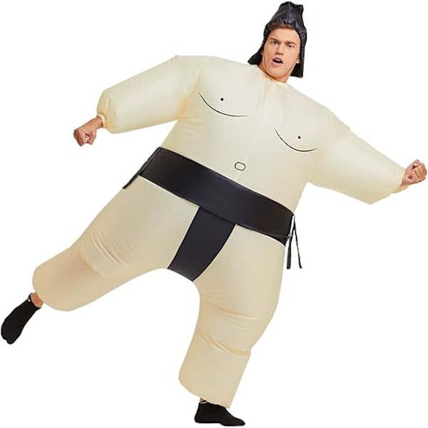 Sumobryterdrakt, Oppblåsbar Kostyme Sumobryterdrakt Oppblåsbar Kostyme, Blås opp Kostyme Halloween Cosplay Adult
