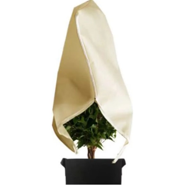 80x120cm plantebeskyttelse vinterbeskyttelsesdække plantebeskyttelse vinterbeskyttelse planter jumbo beskyttelse vinterbeskyttelsestelt (beige)