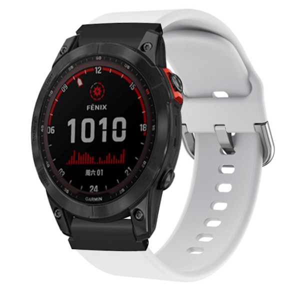 22mm Silikon Urrem Til Smart Sports Ur Til Garmin Fenix 7 6 5 Hvid