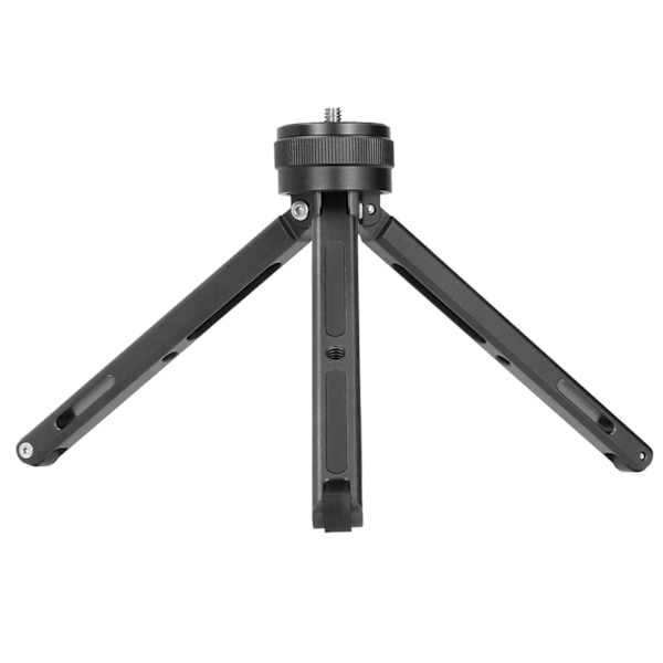 1/4in Mini Tripod Stativ 3-13cm Justerbar Desktop Mount Holder til Mobiltelefon Sportskamera Sort