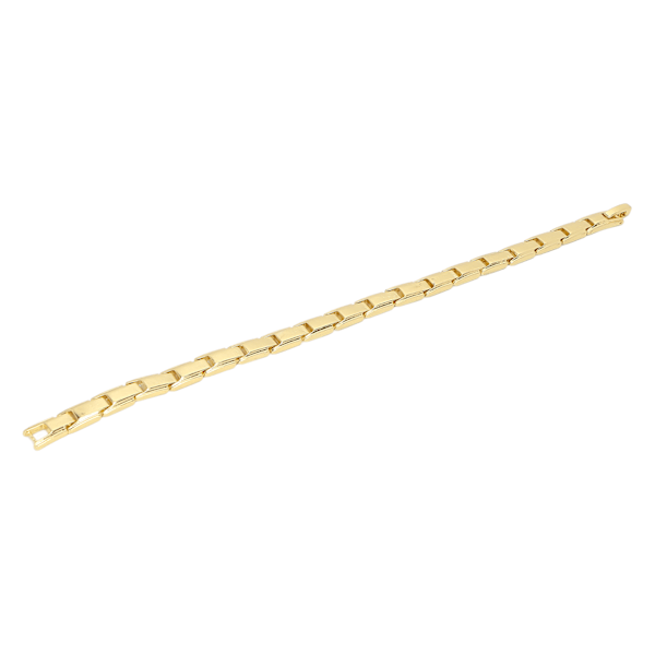 Magnetarmbånd til mænd og kvinder, titanium stål, simpelt, stilfuldt, justerbart magnetisk terapiarmbånd (0,3 tommer bredde) Guld