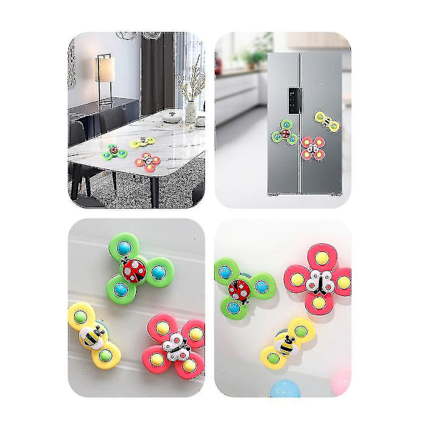 3 kpl - Fidget Spinner imukupilla lapsille - Pyörivä lelu, monivärinen