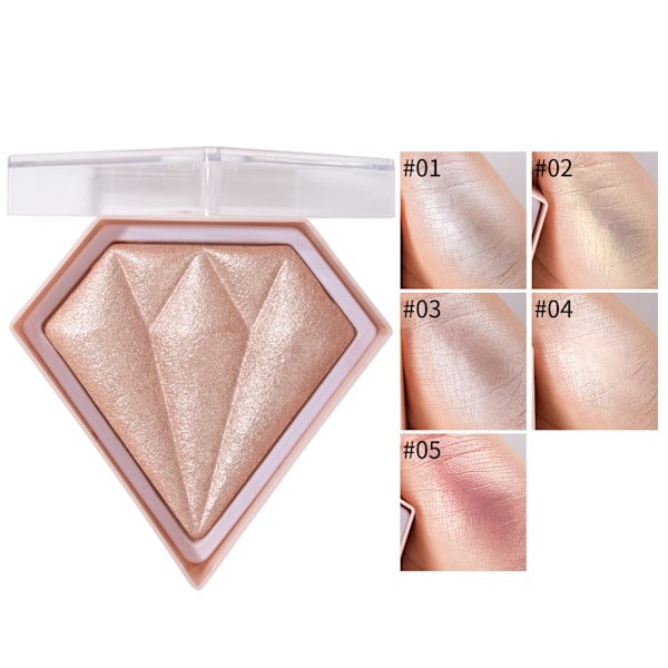 5 Farver Blush Makeup Palette Highlighter Contouring Powder Bronzer Højglans Highlighter