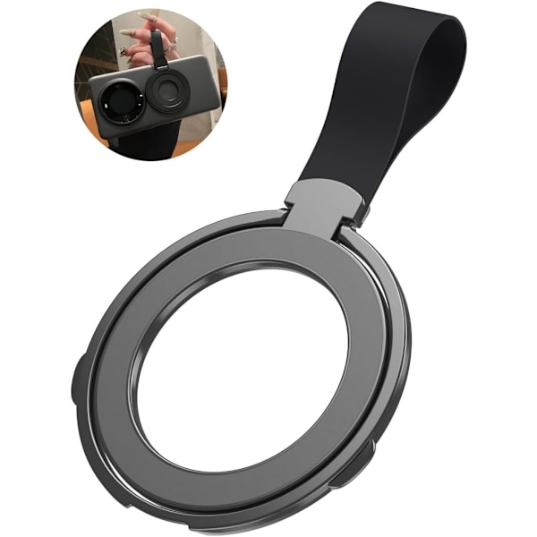 Magneettinen puhelinrengas, silikoninen kaulakorun rengassoljen pidike, magneettinen puhelinrengas, erittäin ohut kokoontaitettava pöytäteline{DH}