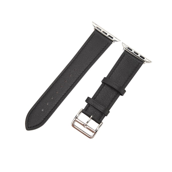 Smartklokke Armbånd Klokke Rem Lær Smartklokke Tilbehør for IOS Watch Series SE 8 7 6 5 4 3 2 1 42mm 44mm 45mm Svart