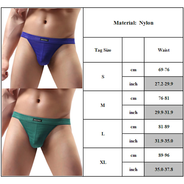 Herrunderkläder Sportbyxor Jockstrap Sexig Snabbtorkande Stringtrosa # 6-Svart # 6-Black L