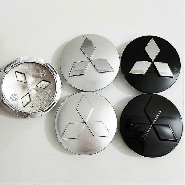Lämplig för Mitsubishi 6cm Navkapsel Fälgar Wing God Däckcentrumkåpa Fälg Wing God Navkapsel 60mm Outlander Boris Röd och Silver