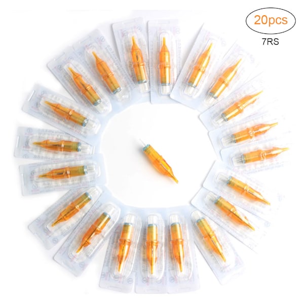 20Pcs Disposable Tattoo Cartridge Needles Stainless Steel Sterilized Cartridges Needles