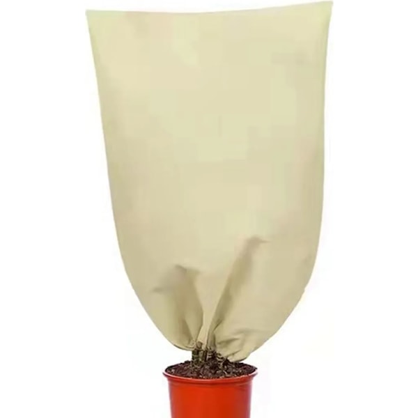 80x120cm plantebeskyttelse vinterbeskyttelsesdække plantebeskyttelse vinterbeskyttelse planter jumbo beskyttelse vinterbeskyttelsestelt (beige)