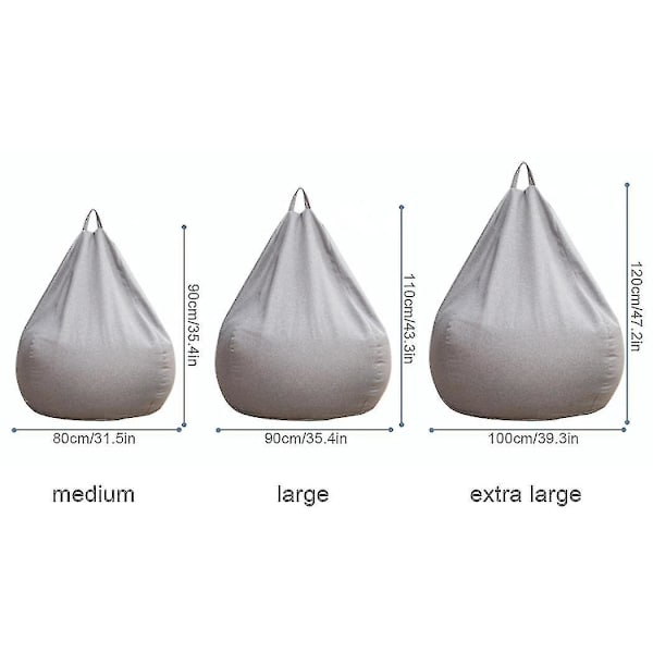 Upouusi Erittäin Suuri Säkkituoli Nojatuoli Sohvanpäällinen Sisätiloihin Lazy Lounger Aikuisille Lapsille - (Vain sohvanpäällinen!)