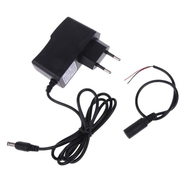 AC-DC 1.5V1A strømforsyning med 2 ledninger kabel AA LR6 AAA LR03 LR20 Batteriadapter, erstatter 1x 1.5V batteri