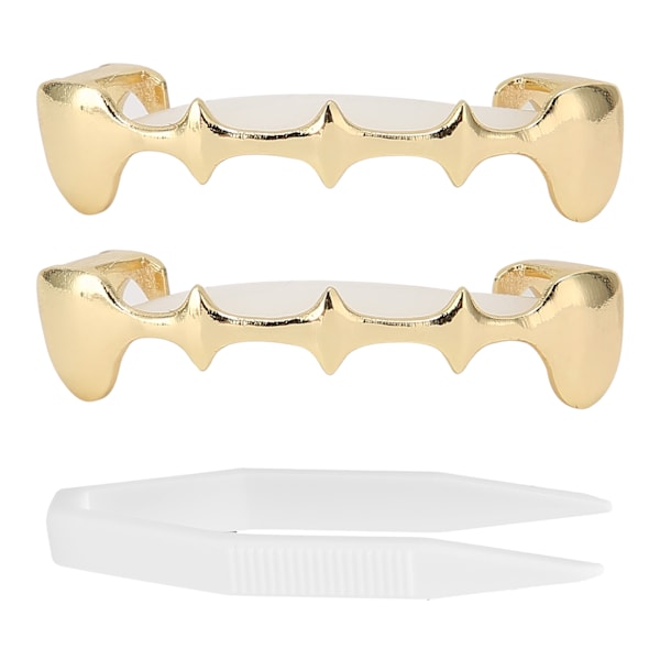 Irregular Hip Hop False Tooth Set Halloween Festival Hip Hop Tooth Decoration Accessory Gold