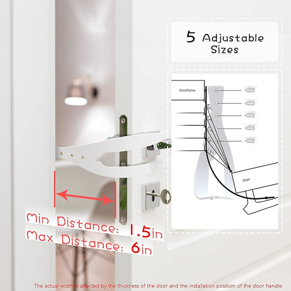 2 stk. kattedørholderlås, fleksibel lås til kattedørstopper med justerbar rem, kattedør alternativ til at holde hunde ude Black white 2pcs