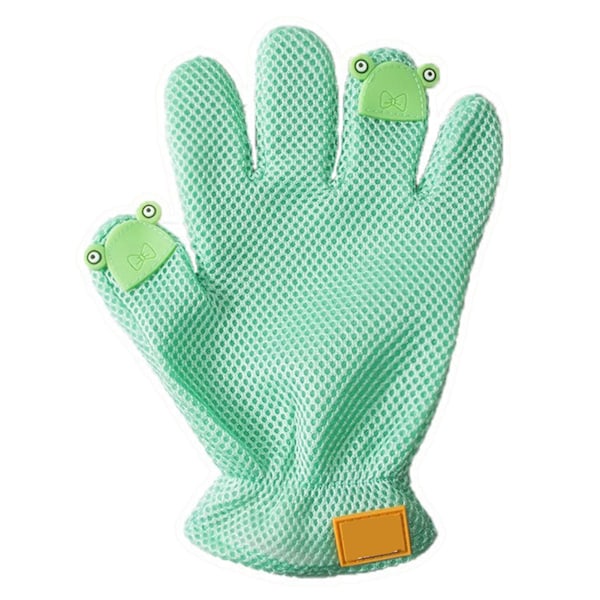 Cat Dog Hair Glove Pet Fur Remover Glove Silicone Brush for Bath Massage Grooming Shedding Right Hand Green