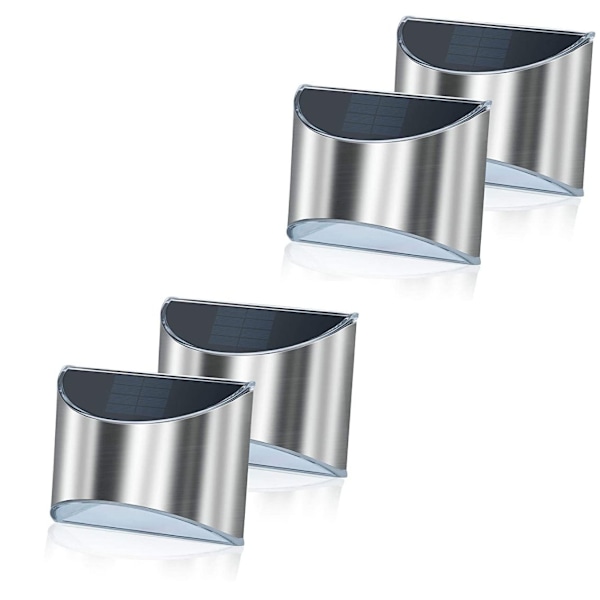 Solcellslampor för utomhus, LED-solcellslampor för vägg, 4-pack