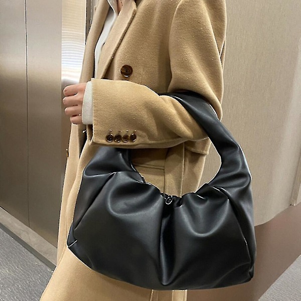 Vesker for kvinner Myk Pu Håndveske Dame Clutch Lommebøker Fe Dumpling Skulderveske
