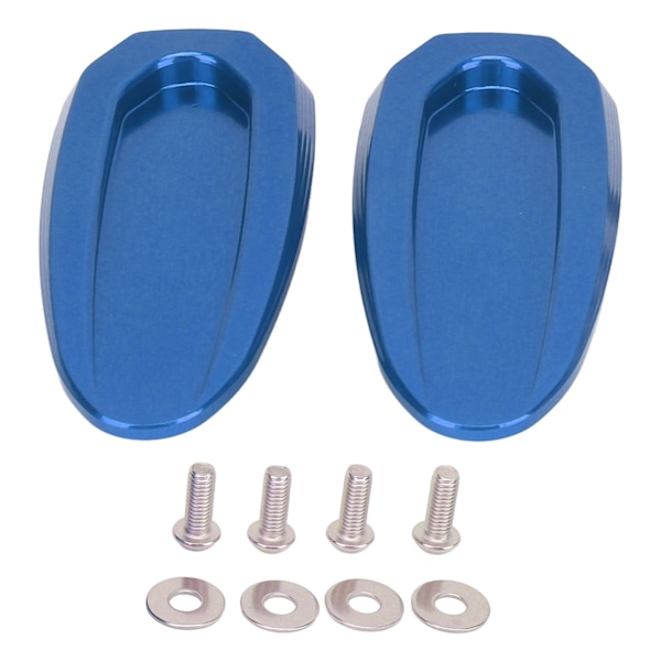 2pcs Mirror Base Cover Aluminum Alloy Waterproof Windshield Mirror Hole Cover for S1000RR 2019 to 2023 Blue