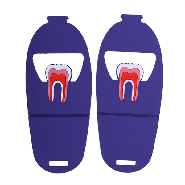 2pcs Teeth Shape Dental Card Holder Phone Card Dsiaply Stand for Clinic Dentist GiftPurple