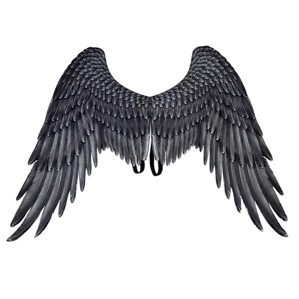 Kuitukangaskangas Juhlava Enkelin Siivet Halloween Ylisuuret Mustavalkoiset Siivet Pukurekvisiitta Musta Aikuinen Black Adult Angel Wings
