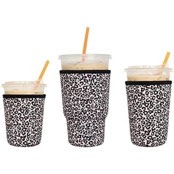 3-pack Återanvändbara Skydd för Iskaffe - Isolering för Kalla Drycker, Mugghållare i Neopren för Starbucks/Dunkin Coffee, Mor{DH}
