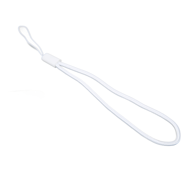 3,0 mm rund nylon mobiltelefon snor Praktisk nylon flettet kamerarem til musikafspiller bærbare ting Hvid 18CM