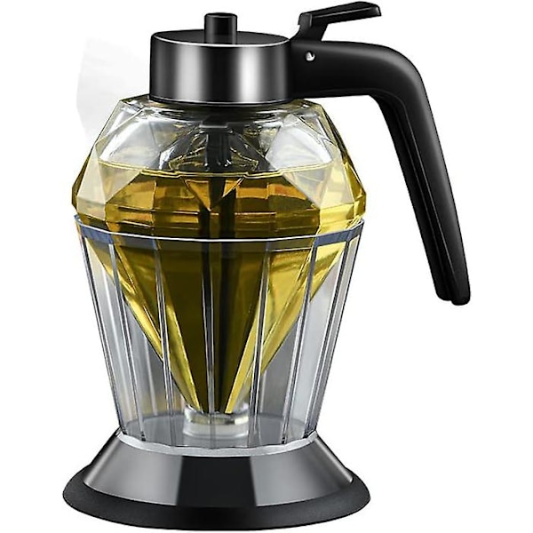 Honningpumpe, honningkrukke med stativ, honningkande - glas, premium diamantflaskedesign, kapacitet: 200 ml