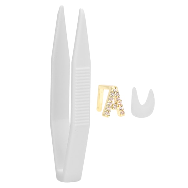 Capital Letter A Single Hip Hop False Tooth Halloween Festival Hip Hop Tooth Decoration Accessory Gold