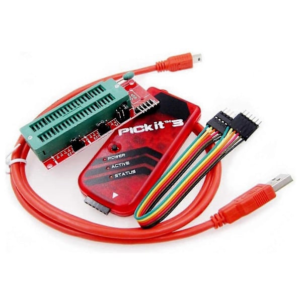 PICKIT3 Programmer + PIC ICD2 PIC Kit 2/3 Programmeringsadapter Universal Programmer FZ0508