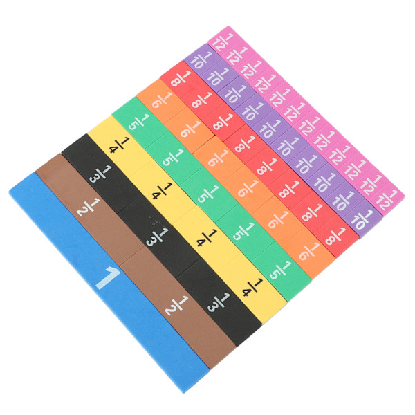 51 magnetiske brøkbrikker Undervisningsressurser Hjernetrening Harts Matematikk Manipulativt Sett for Barn