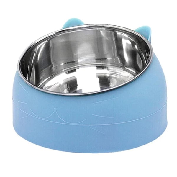 Pet Bowl With Raised Stand Pet Feeding Water Bowl For Cats Feeder Bowls,blue