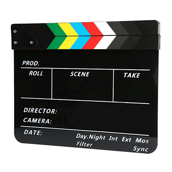 30x25CM Regissør Video Scene Clapperboard Profesjonell Film Action Clap Tool Akryl