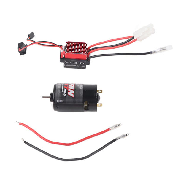 550 Harjamoottori 360A Harjallinen Elektroninen Nopeudensäädin ESC Sopii 1/10 RC-autoon 21T