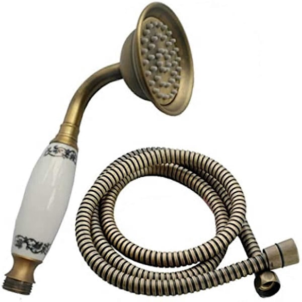 Retro Duschhuvud Koppar Handhållet Spray Duschhuvud Badrumstillbehör med 1,5m Slang Duschhuvud Duschhuvud med Slang Koppar Handdusch Retro Hand
