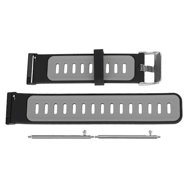 Silicone Watch Strap Sports Metal Buckle Quick Release Watch Band Watch Accessories for Spartan Hr Baro Black Gray