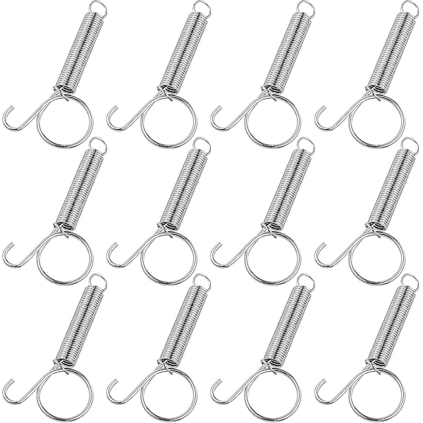 12 Pieces Hook For Rabbit Cages Doors Multifunctional Spring Latch Metal Finger