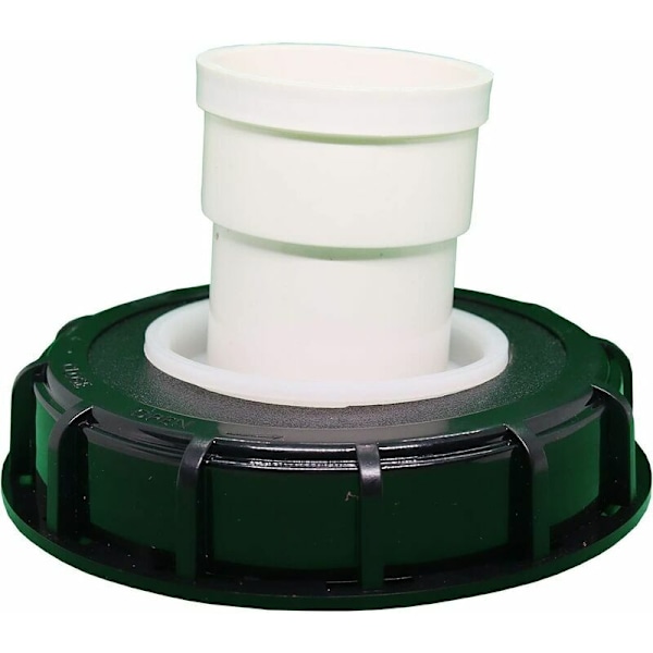 Nylon IBC-cover med dæksel til IBC regnvandstank 1000 l DN 75 Nålefilt Sort 165 mm,