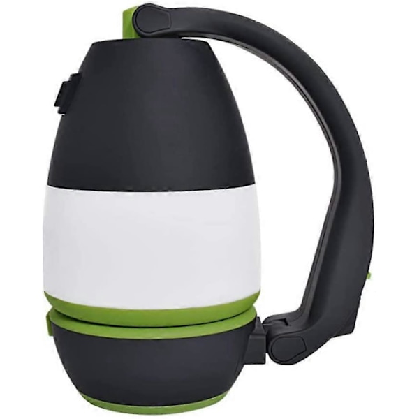 2024 Bärbar 3-i-1 Lykta Tältlampa Glödlampa USB-driven Campinglampa för Camping Vandring Grön och Svart