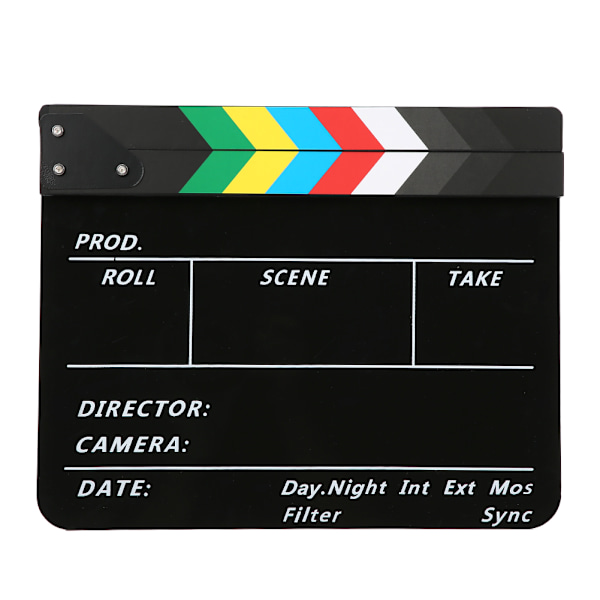 30x25CM Ohjaajan videokohtaus Clapperboard Ammattimainen elokuvaelokuvan toiminta Clap-työkalu Akryyli