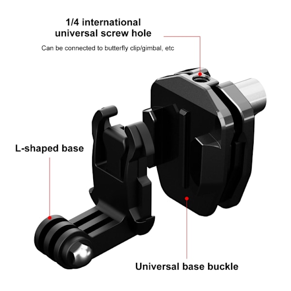 Moottoripyörän tuulilasin toimintakameran kiinnityspuristin GoPro Hero12 Black / DJI Osmo Action 4 / Insta360 X4 / Ace Pro ja muille toimintakameroille