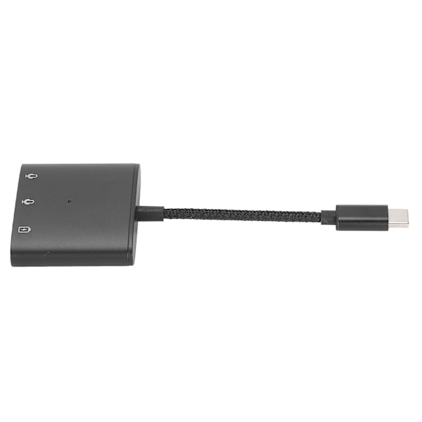 3-in-1 USB C - 3,5 mm:n audioadapteri, Type C - 3,5 mm:n ja USB C -kuulokeliitäntä ja latausportti, Space Black