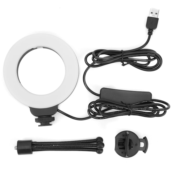 4 Inch 48LEDs Ring Filled Clip Light Portable Mini Selfie Photography USB Vlog Fill Lamp