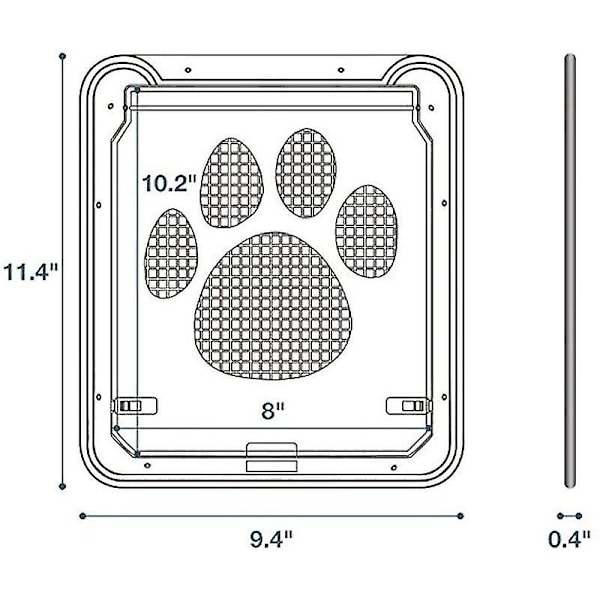 Husdjursdörr, inuti 8x10x0,4 tum, låsbar magnetisk flik skärm automatisk låsbar svart för valp hund och katt