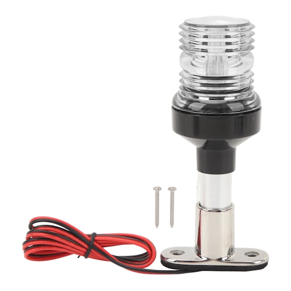 Boat Anchor Light Waterproof 2NM Visibility 6in 360 Degree Stern Light with Stainless Steel Base for Yachet Red