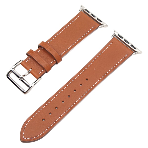 Smartklokke Lærreim Universal Smartklokke Erstatningsreim for IWatch Series SE 8 7 6 5 4 3 2 1 38mm 40mm 41mm Brun