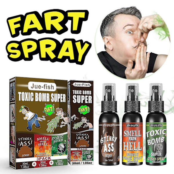 Kraftig Prut Spray, Ekstra Stærk Formel - 30ml, Illaluktende og Stinkende Prut Spray