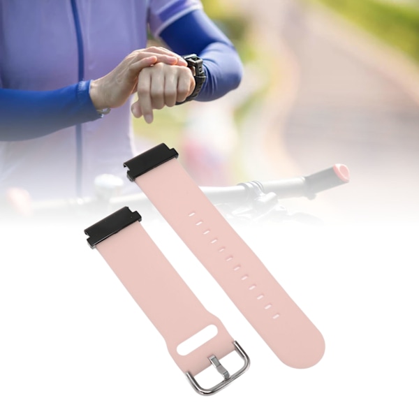 Ersättningsarmband 20mm Vattentätt Mjukt Snabbspänne Silikonarmband för Garmin Fenix 7S Rosa