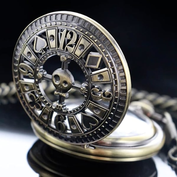 Vintage Unik Hollow Mekanisk Steampunk ur med Chai