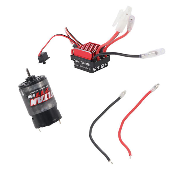 550 Harjamoottori 360A Harjallinen Elektroninen Nopeudensäädin ESC Sopii 1/10 RC-autoon 21T